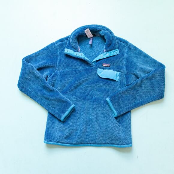 Patagonia Jackets & Blazers - Patagonia Blue ReTool Synchilla Snap T Fleece Pullover Jacket Size Womens S